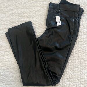 GAP - Women’s Vintage‎ Slim High Rise Black Pleather Pants - 25, 0R